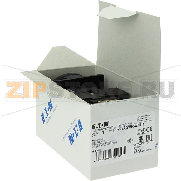 Выключатели главные, P1, 25 A, монтаж, 3-полюсн Eaton P1-25/EA/SVB-SW/HI11 