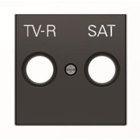 Накладка для TV-R-SAT розетки, чёрный бархат ABB 2CLA855010A1501