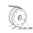 Pulley assembly, media rewind Zebra 105SE