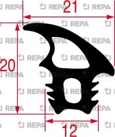 УПЛОТНИТЕЛЬ ДВЕРЦЫ ПЕЧИ 670X610 MM