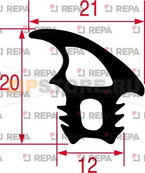 УПЛОТНИТЕЛЬ ДВЕРЦЫ ПЕЧИ 670X610 MM 