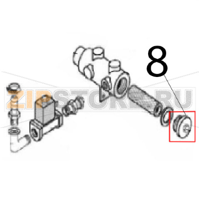 Plug Angelo Po C165D Plug Angelo Po C165DЗапчасть на деталировке под номером: 8