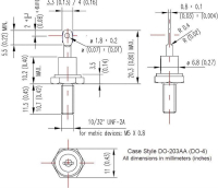 Диод, корпус: DO-4 Vishay 12F10