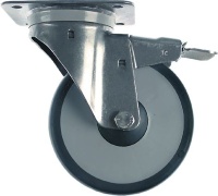 SWIVELLING CASTOR W/PLATE W/BRACKET