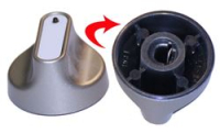 MANOPOLA IG silver/inox
