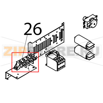 Morsettiera FV 173 V/V Tecnoeka KF 966 D AL UD Morsettiera FV 173 V/V Tecnoeka KF 966 D AL UDЗапчасть на деталировке под номером: 26