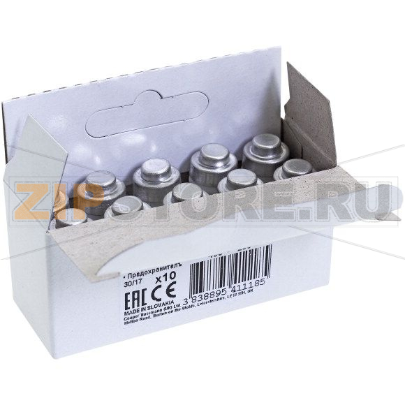 Предохранитель, 40 A, AC 400 В, 50 кА, D02, gL/gG, IEC с задержкой Eaton FUSE-D02 40A T GL/GG 400V 