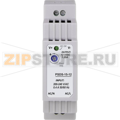 Блок питания на DIN-рейку 12 В, 1.25 А, 15 Вт Basetech PSDS-15-12 