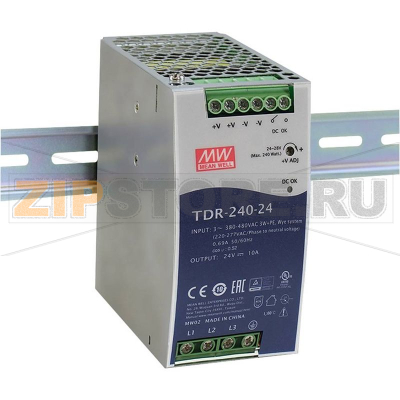 Блок питания на DIN-рейку, 55 В/DC, 5 А, 240 Вт Mean Well TDR-240-48 