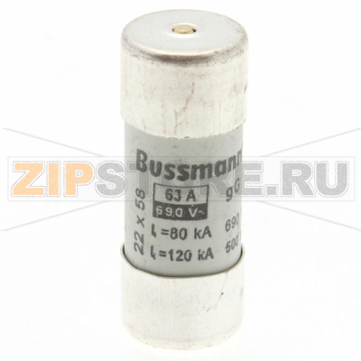 Предохранитель, 63 A, AC 690 В, 80 кА, 22x58 мм, gL/gG, IEC Eaton CYLINDRICAL FUSE 22x58 63A GG 
