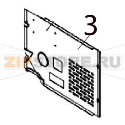 Back plate Hurakan HKN-VAC260 Back plate Hurakan HKN-VAC260Запчасть на деталировке под номером: 3