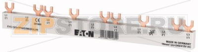 Шина соединительная, 3x1P фазы, 6 модулей Eaton EVG-16/3X1PHAS/6MODUL/HI 