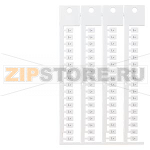 inscription label, front, with L+, horizontal, terminal width: 5 mm, H: 7 mm, white Siemens 8WA8347-2AF 