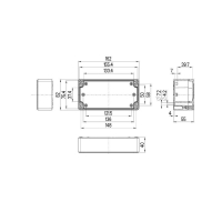 Корпус 162x82x55 мм, материал: пластик, серый, 1 шт Spelsberg TG ABS 1608-6-to