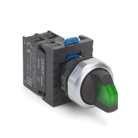 Переключатель 110-230 В, 2 положения, 1НЗ, IP65, зеленый Chint NP8-01XD/223