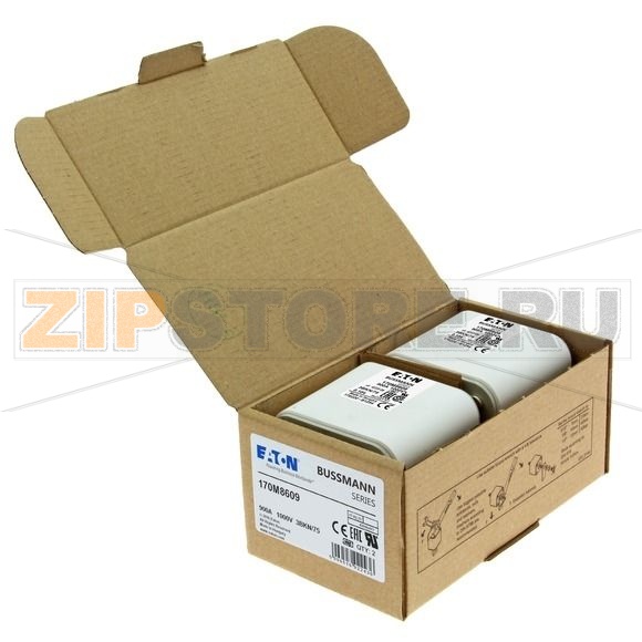 Предохранитель, 900 A, AC 1000 В, 125 кА, size 3, 74x92x76 мм, aR, IEC UL Eaton FUSE 900A 1000 
