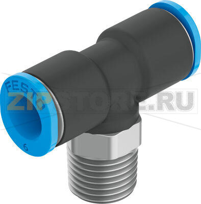 Тройник цанговый с резьбой Festo QSMT-1/8-6 