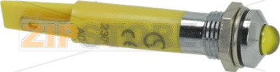 INDICATOR LIGHT LED YELLOW 230V 