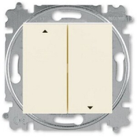 Выключатель жалюзи двухклавишный, без фиксации, слоновая кость/белый ABB 2CHH598845A6017