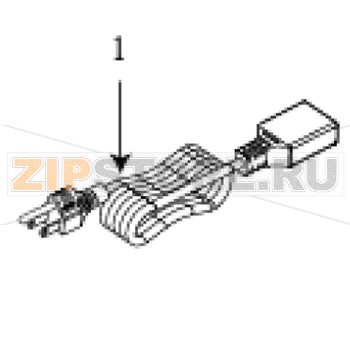 Кабель сетевой/TW TSC TTP-2410M Pro  Кабель сетевой/TW TSC TTP-2410M ProЗапчасть на сборочном чертеже под номером: 1Количество запчастей в комплекте: 1Название запчасти TSC на английском языке: Power cord / TW