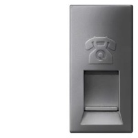 DELTA M-SYSTEM ЧЕРНЫЙ МЕТАЛЛИК МОДУЛЬНАЯ JACK РОЗЕТКА CAT3 RJ11 6/4 С ВЫКЛЮЧАТЕЛЕМ Siemens 5TG9874-1CM