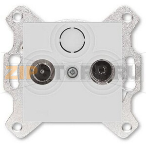 Розетка проходная TV-R, 7 дБ, серая ABB 2CHH083607A6016 