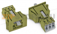 Snap-in plug; 3-pole; Cod. B; 1,50 mm; light green Wago 890-773