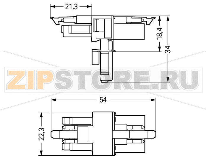 T-distribution connector; 4-pole; Cod. B; 1 input; 2 outputs; 2 locking levers; pink Wago 890-1633 Protected against mismating and maintenance-freeLow profile with 4.4 mm pole spacingComponents can be clearly printed on and color-coded to meet custom requirements....