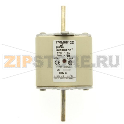 Предохранитель, 800 A, AC 690 В, 200 кА, DIN 3, aR, DIN, IEC Eaton FUSE 800A 690V aR DIN 3 HSDNH 