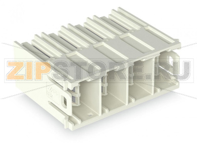 Вилка THT; 1.2 x 1.2 mm solder pin; угловые; 100% защита от неправильного подсоединения; Посеребренные контакты; Шаг контактов 10,16 мм; 4-пол.; светло-серые Wago 832-3624 Универсальное соединение для всех типов проводниковПростой зажим одножильных проводников и проводников с наконечником путем вставкиВстроенные тестовые порты для тестовых штекеров O 2 мм600 В к UL 1059 100% защита от неправильного подсоединенияВозможны варианты кодировки...