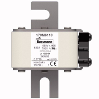 Предохранитель, 630 A, AC 690 В, 200 кА, 3, 76x92x109 мм, aR, DIN, IEC Eaton FUSE 630A 690V 3KN