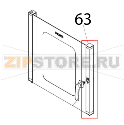 Tappo DX plast. montante vert. porta Piron PF1006_PI1 Tappo DX plast. montante vert. porta Piron PF1006_PI1Запчасть на деталировке под номером: 63