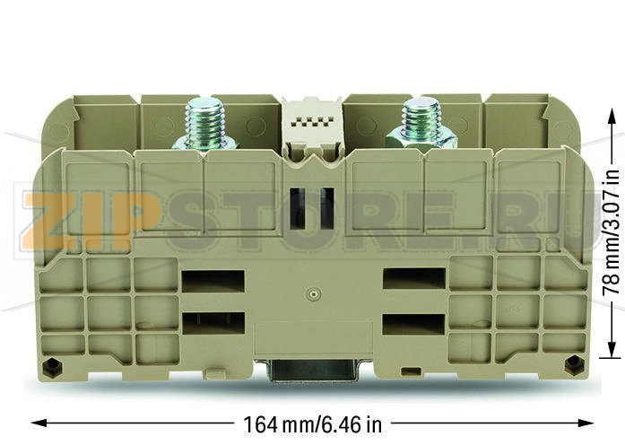 Stud terminal block; 185 mm?; with 2 stud bolts M12; 185,00 mm?; beige Wago 884-1800 