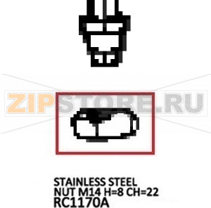 Stainless steel nut M14 H=8 CH=22 Unox XV 593 Stainless steel nut M14 H=8 CH=22 Unox XV 593Запчасть на деталировке под номером: 54Название запчасти на английском языке: Stainless steel nut M14 H=8 CH=22 Unox XV 593