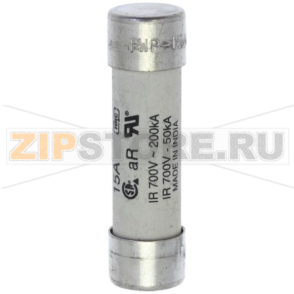 Предохранитель, 15 A, AC 700 В, 200 кА, 14x51 мм, aR, UL Eaton 15AMP 700V AC FERRULE 14.3x50.8M 