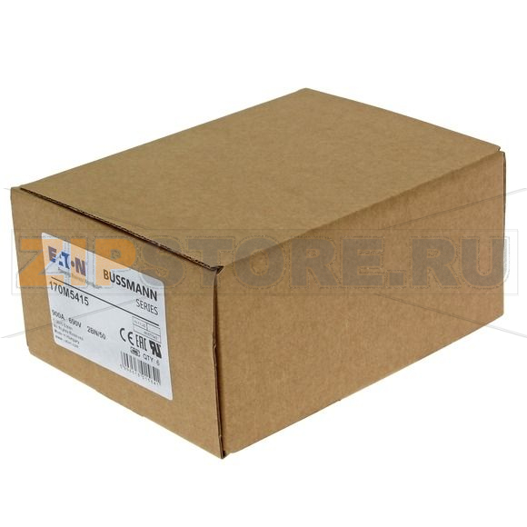 Предохранитель, 900 A, AC 690 В, size 2, 61x77x51 мм, aR, IEC UL, M10 Eaton FUSE 900A 690V 2B 