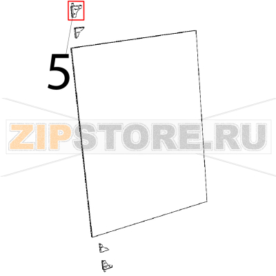 Internal glass upper hinge Unox XB 895 Internal glass upper hinge Unox XB 895Запчасть на деталировке под номером: 5