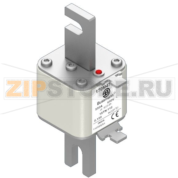 Предохранитель, 550 A, AC 690 В, 200 кА, size 1, 52x52x140 мм, aR, IEC Eaton FUSE 550A 690V 1ST 
