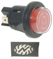 PULSANTE ROSSO BIPOLARE LUMINOSO