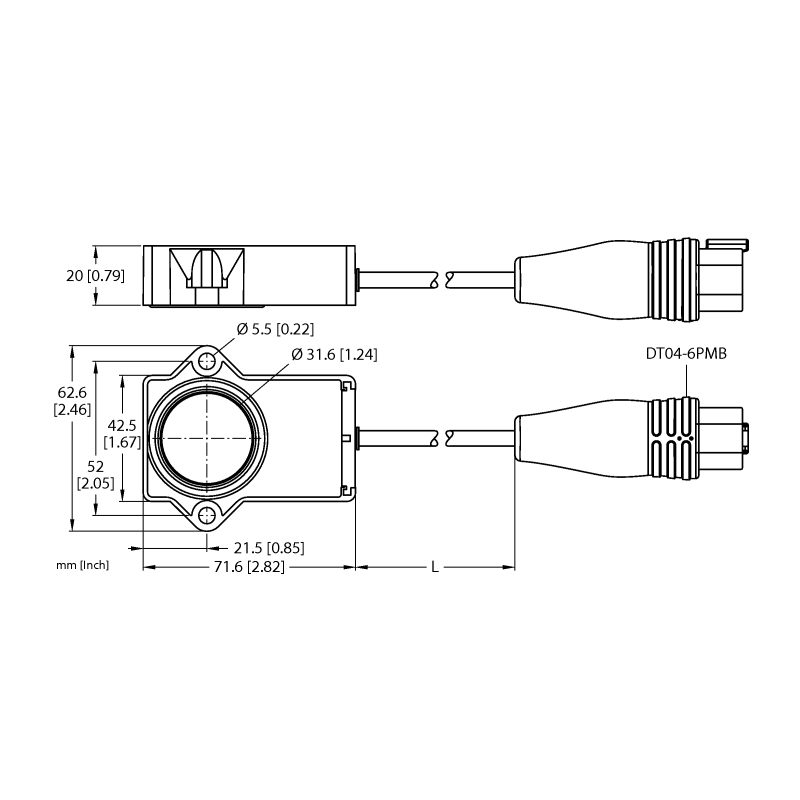 Энкодер миниатюрный Turck RI360P1-QR20-9F16B-0.3-DT04-6PMB 