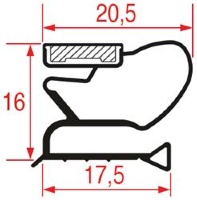 GUARNIZIONE MEZZO BORDO 1570x515 mm
