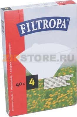 FILTROPA BLEACHED PAPER FILTERS 4 40 
