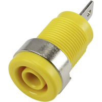 Гнездо лабораторное, Ø контакта: 4 мм, желтое, 1 шт TRU Components 630971