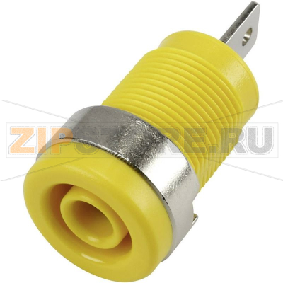 Гнездо лабораторное, Ø контакта: 4 мм, желтое, 1 шт TRU Components 630971 
