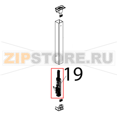 Cerniera porta forno ribalta L.M. elena Unox XF 183 Cerniera porta forno ribalta L.M. elena Unox XF 183Запчасть на деталировке под номером: 19