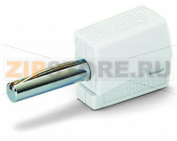 Банановый штекер; для гнезда 4 мм O; 2,50 mm; белые Wago 215-611