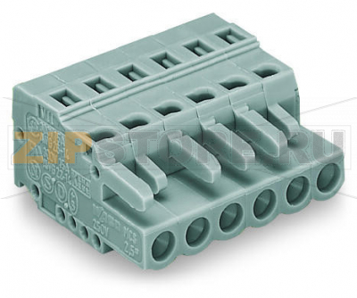 MCS MIDI Classic 1-проводниковая розетка; 2,5 мм; Шаг контактов 5 мм; 6-пол.; 2,50 mm; серые Wago 231-106/026-000 Универсальное соединение для всех типов проводниковПростая предварительная сборка и монтаж на устройстве посредством горизонтального и вертикального монтажа CAGE CLAMP®Встроенные тестовые портыВозможны варианты кодировки...