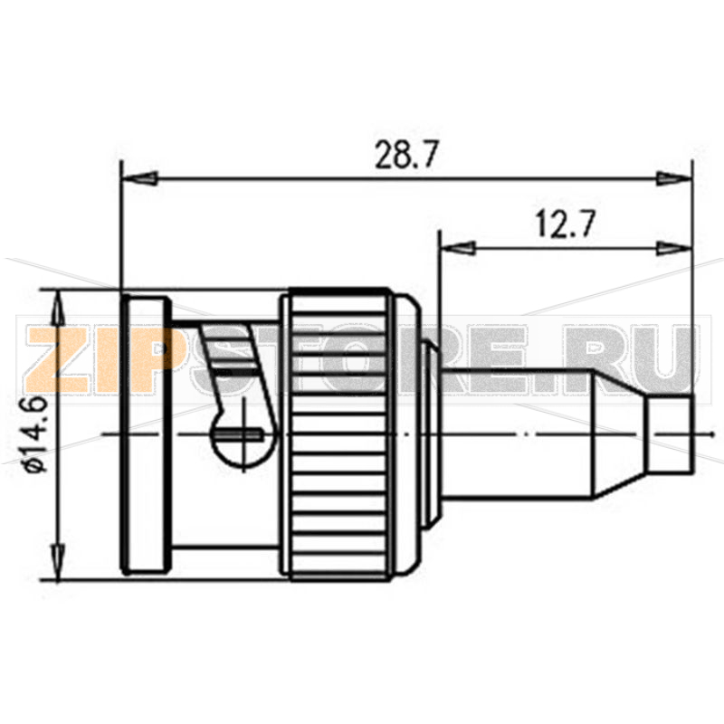 Разъем BNC, 50 Ом, 1 шт Telegärtner J01000A0040 