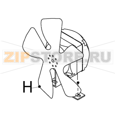 Fan motor assy Hoshizaki IM-65NE-25 Fan motor assy Hoshizaki IM-65NE-25Запчасть на деталировке под номером: H