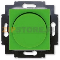 Диммер поворотно-нажимной 60-600 Вт, зелёный/дымчатый чёрный ABB 2CHH942247A6067